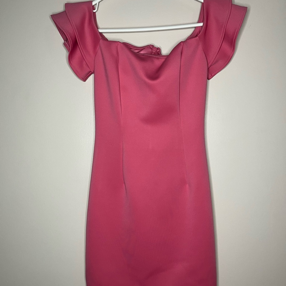 Guess Pink Off-Shoulder Mini Dress XS